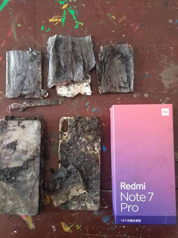 Redmi note 7 pro a pris feu en Chine, xiaomi nie le problème - le téléphone portable xiaomi prend feu
