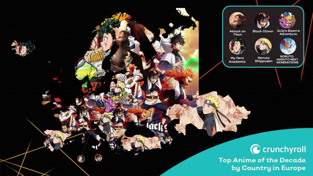 Crunchyroll: Most Viewed Anime of the Decade. Most watched anime of the decade in Europe by crunchyroll