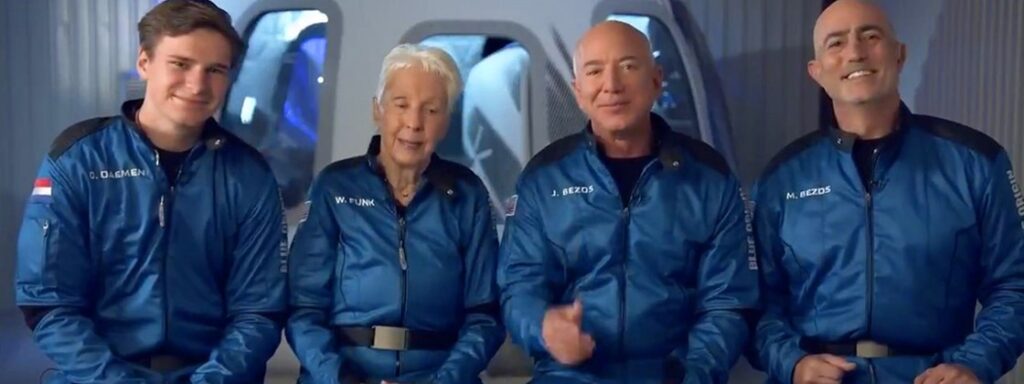 Blue origin goes ceo of the company to space