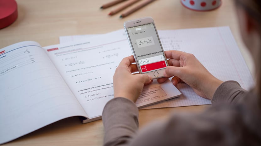 Solving math problems using app