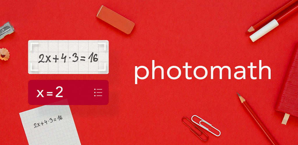 Solving exercises with the cell phone camera, photomath app
