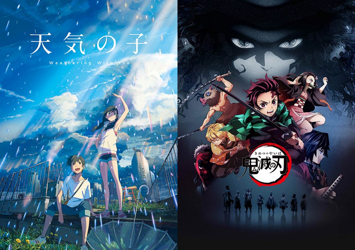 Demon slayer e weathering with you melhores animes do ano