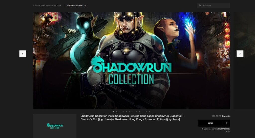 Shadowrun collection - epic games