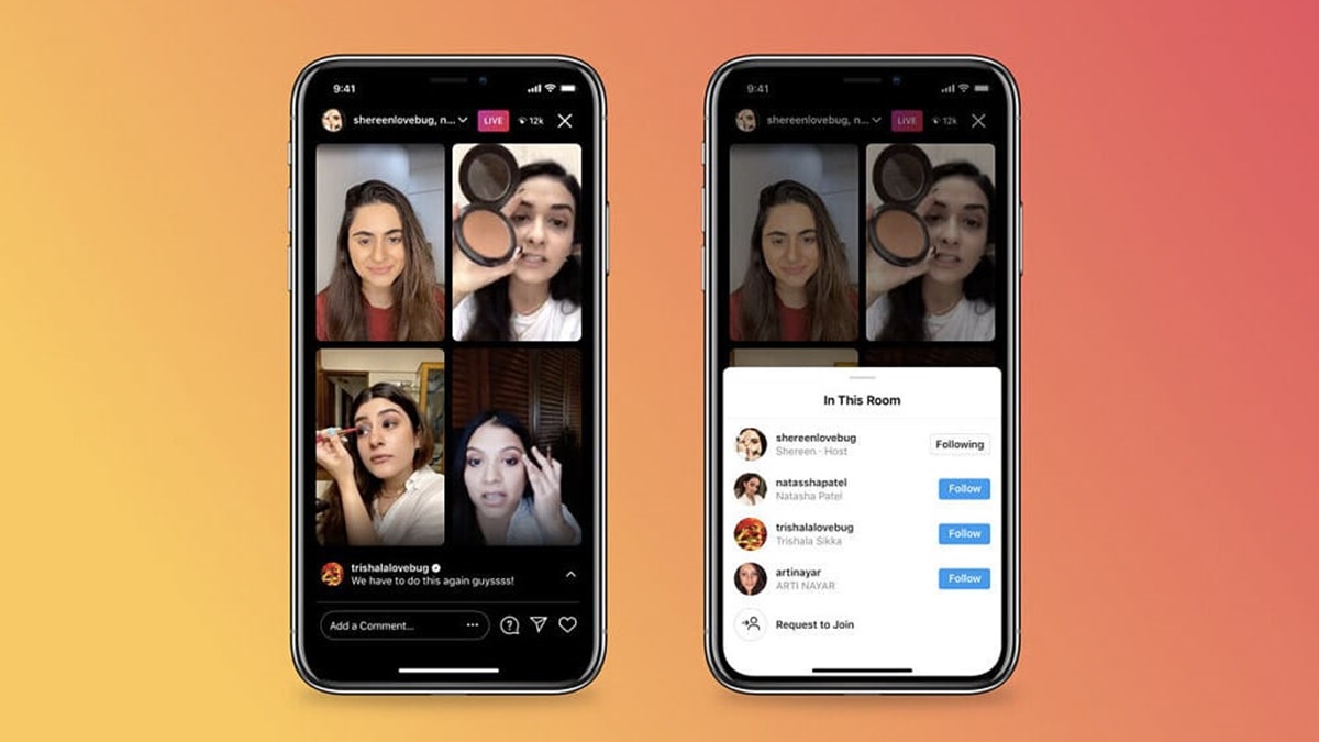 Lives on Instagram kann bis zu 4 Teilnehmer in Live-Räumen haben, verstehen Sie!