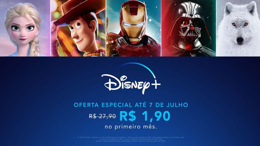 Foto/reprodução: promoção da disney + até 07 de julho.