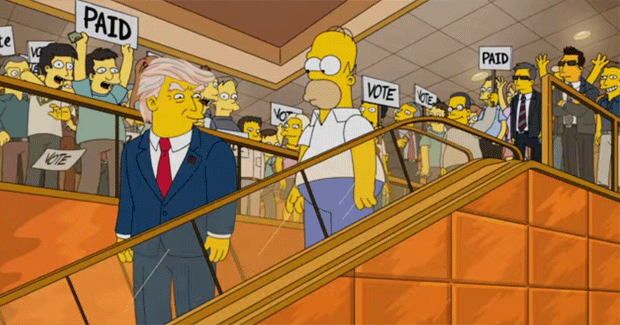 Candidatura de donald trump - simpons