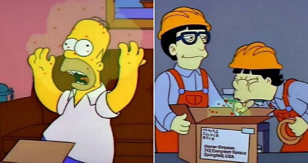 Gripe de osaka, simpsons