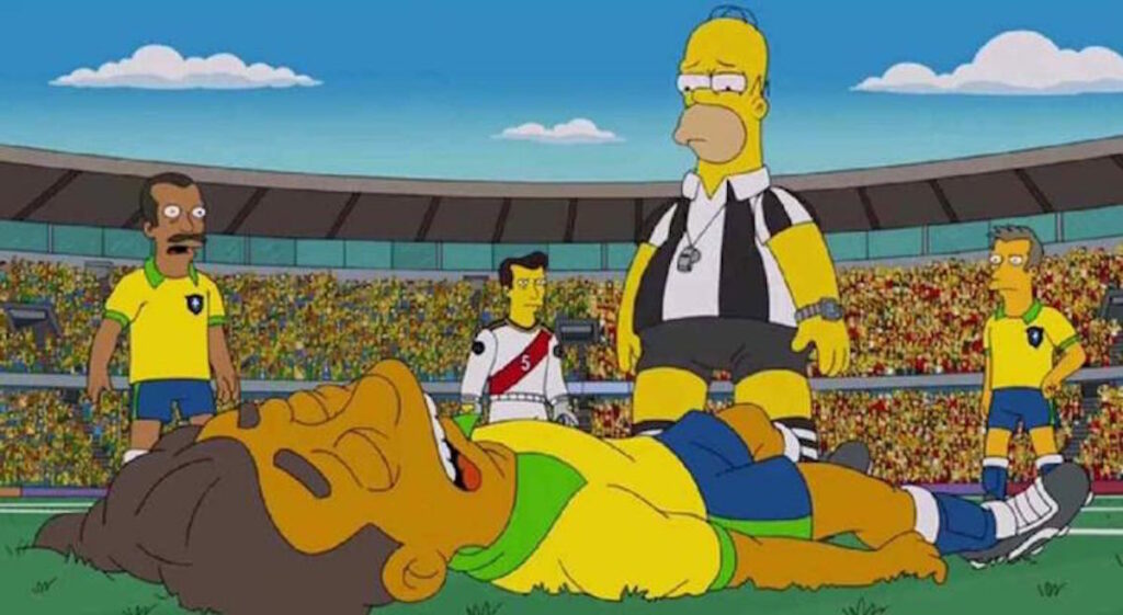 Simpsons prevê lesão de neymar